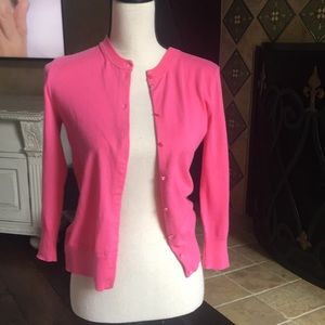 Cropped sweater. Hot pink. J Crew. Moderately worn